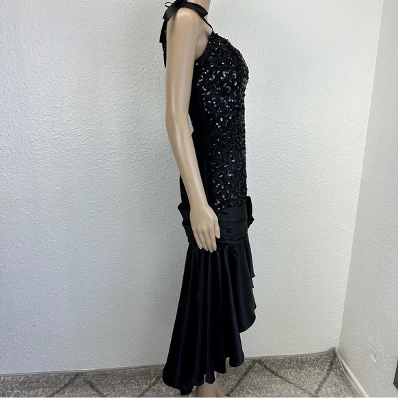 Vtg 80’s Gunne Sax Jessica M.Quintock Sequin Lace Satin party dress Whimsigoth - Picture 3 of 16